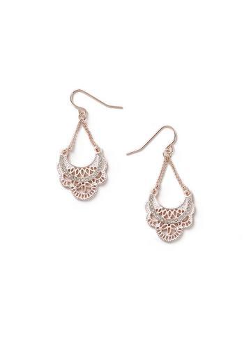 Dorothy Perkins White Filigree Drop Earrings