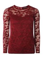 Dorothy Perkins Berry Lace Velvet Trim T-shirt