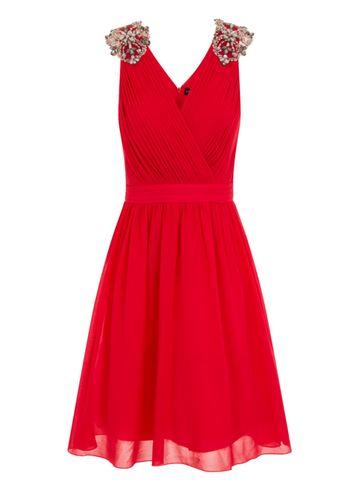 Dorothy Perkins *little Mistress Red Poppy Embellished Prom Dress