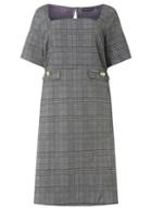 Dorothy Perkins *dp Curve Check Button Pocket Fit And Flare Dress