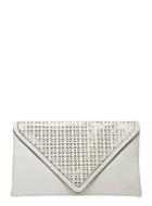 Dorothy Perkins White Laser Cut Clutch Bag