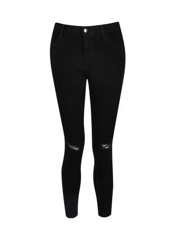 Dorothy Perkins Petite Black 'darcy' Ripped Skinny Ankle Grazer Jeans