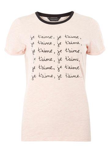 Dorothy Perkins Pink Je T'aime Motif Tee