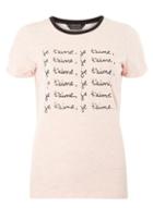 Dorothy Perkins Pink Je T'aime Motif Tee