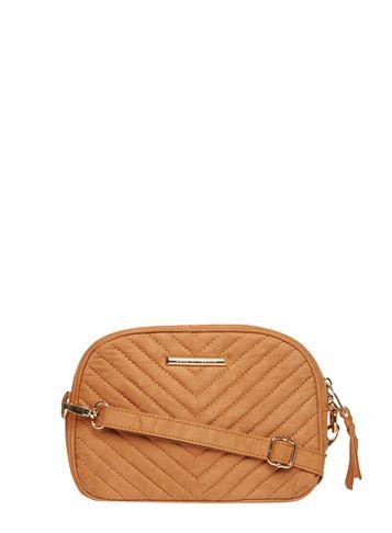 Dorothy Perkins Tan Quilt Crossbody Bag