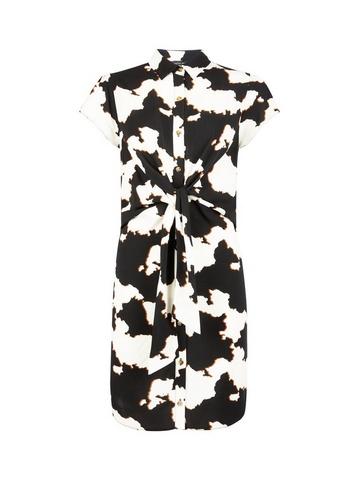 Dorothy Perkins Black Cow Print Shirt Dress