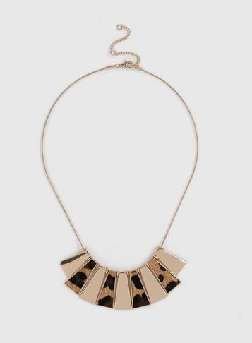 Dorothy Perkins Multi Colour Leopard Print Piano Necklace