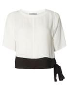 Dorothy Perkins Petite Colour Block Tie Blouse