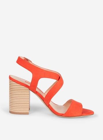 Dorothy Perkins Wide Fit Red Spye Crossover Heel Sandals