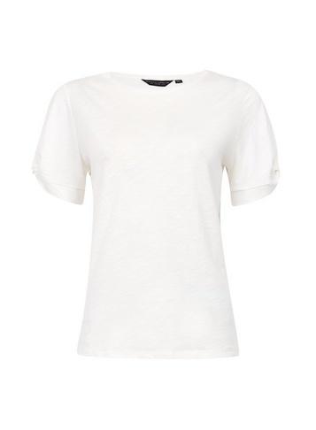 Dorothy Perkins White Twist Sleeve Puff T-shirt
