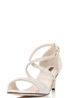 Dorothy Perkins *quiz Gold Shimmer Low Heel Sandals