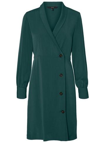 *vero Moda Green Long Sleeve Dress
