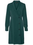 *vero Moda Green Long Sleeve Dress