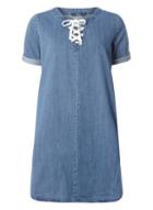 Dorothy Perkins *only Lace Up Denim Dress