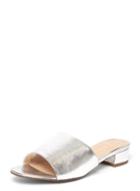 Dorothy Perkins Wide Fit Silver 'foster' Strap Mules