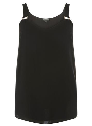 Dorothy Perkins *dp Curve Black Metal Tab Camisole Top