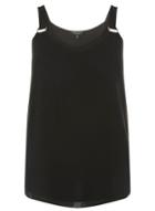 Dorothy Perkins *dp Curve Black Metal Tab Camisole Top