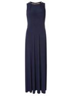 Dorothy Perkins Navy Necklace Trim Maxi Dress