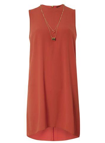 Dorothy Perkins *tall Rust Chain Detail Dress