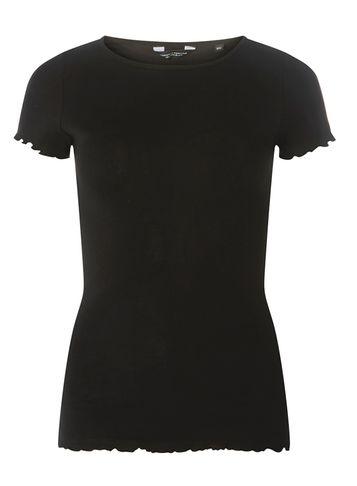 Dorothy Perkins Black Lettuce Edge T-shirt