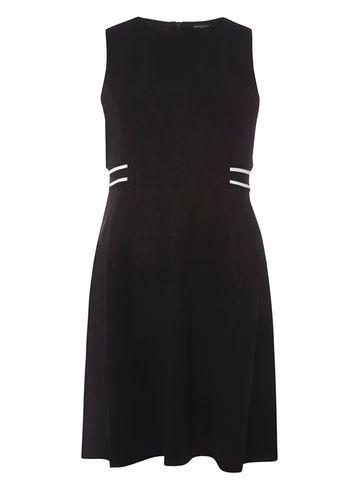 Dorothy Perkins Black Sports Ribbed Skater Dress
