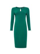 Dorothy Perkins Green Long Sleeve Keyhole Bodycon Dress