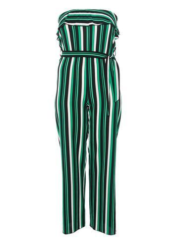 Dorothy Perkins *quiz Green Striped Jumpsuit