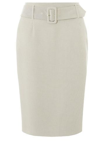 Dorothy Perkins Multi Colour Midi Check Belted Pencil Skirt