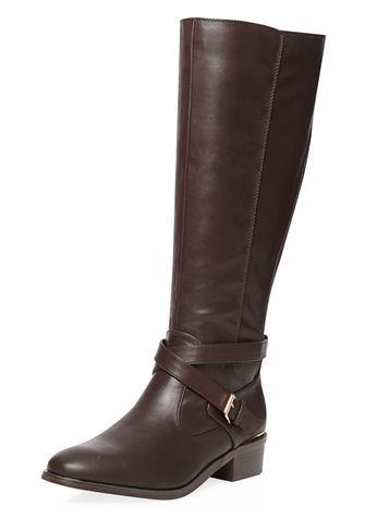 Dorothy Perkins Wide Fit Chocolate Brown Wrist Knee Boots