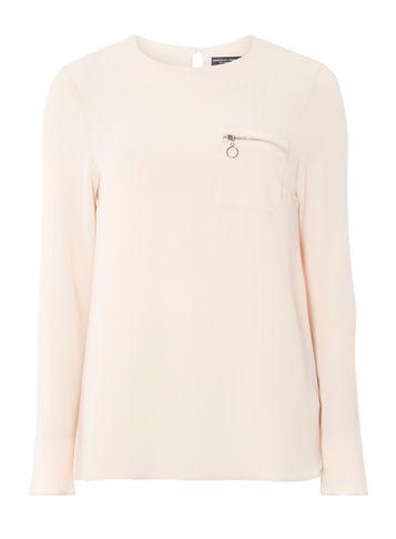 Dorothy Perkins Blush Zip Pocket Top