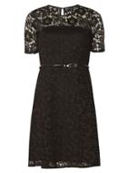 Dorothy Perkins Lace Black Fit And Flare Dress