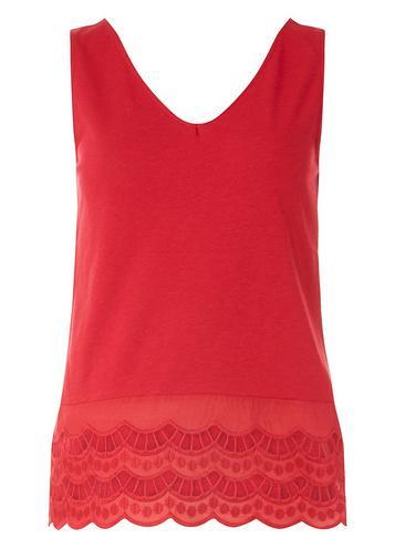Dorothy Perkins Red Trim Hem Vest