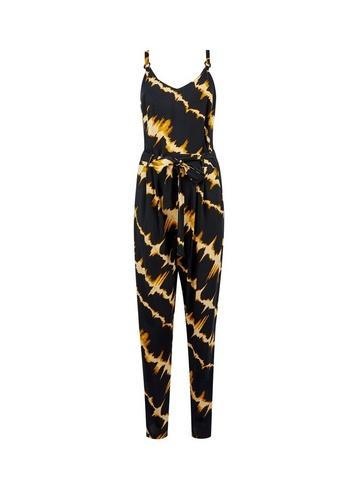 Dorothy Perkins Black Tie Dye D-ring Jumpsuit