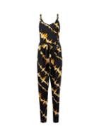 Dorothy Perkins Black Tie Dye D-ring Jumpsuit