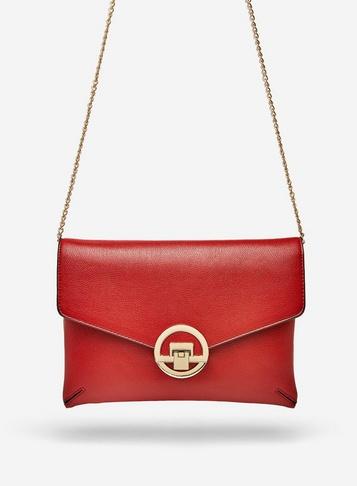 Dorothy Perkins Red Double Compartment Clutch Bag