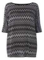 Dorothy Perkins Dp Curve Zig Zag Shimmer Top