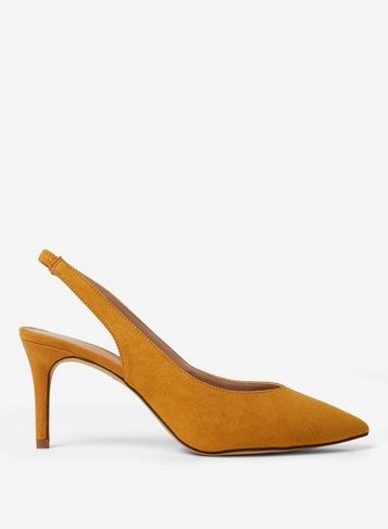 Dorothy Perkins Yellow Essie 80's Slingback Court Shoes