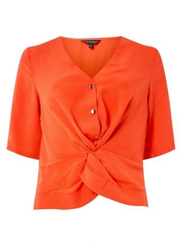 Dorothy Perkins Orange Twist Front Top