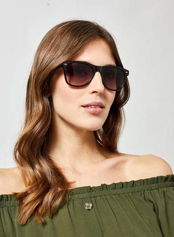 Dorothy Perkins Black Tortoiseshell Wayfarer Sunglasses