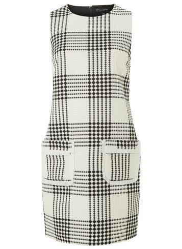Dorothy Perkins Cream Checked Shift Dress