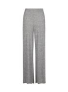 Dorothy Perkins Grey Wide Leg Ribbed Trousers