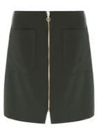 Dorothy Perkins Green Zip A-line Skirt