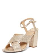 Dorothy Perkins Wide Fit Gold 'spring' X Front Sandals