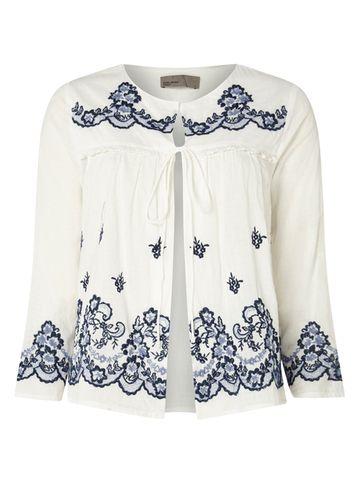 Dorothy Perkins *vero Moda White Embroidered Blouse