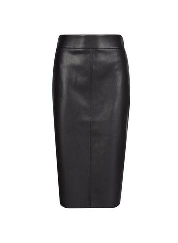 Dorothy Perkins Black Pu Midi Skirt