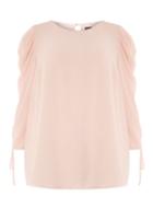 Dorothy Perkins Dp Curve Blush Drawcord Puff Sleeve Top