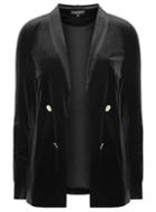 Dorothy Perkins *tall Black Velvet Double Breasted Jacket