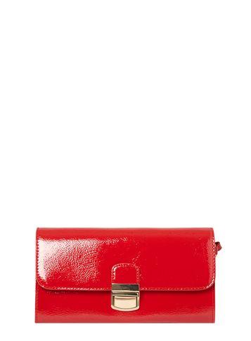 Dorothy Perkins Red Patent Pushlock Wristlet Clutch