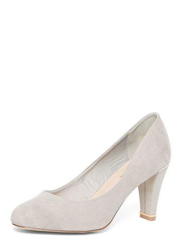 Dorothy Perkins Grey 'emma' Metal Court Shoes