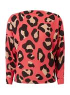 Dorothy Perkins Pink Leopard Print Boxy Batwing Top